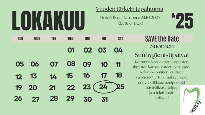 Valtakunnallinen suuhygienistipäivä tulee taas! Save the date.